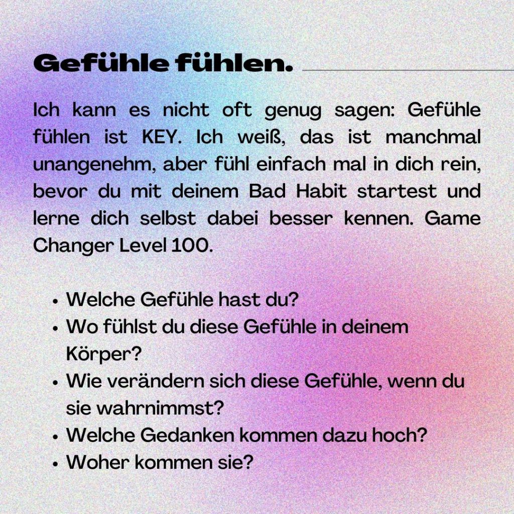 Grafik Gefühle fühlen