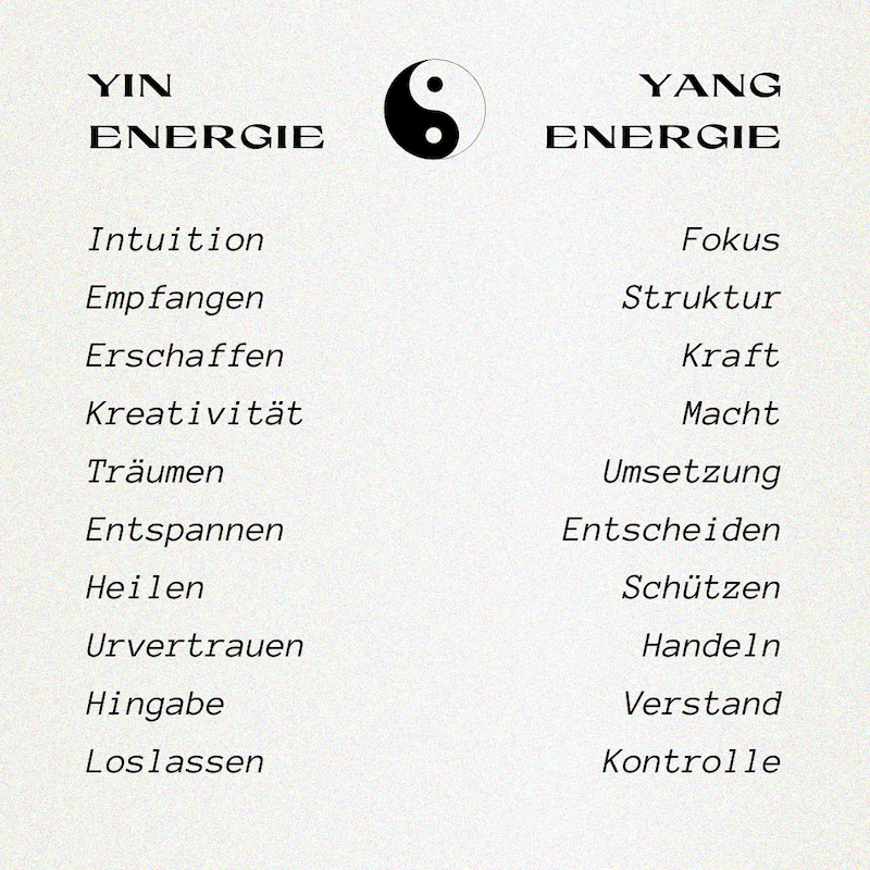 Weibliche Intuition stärken - Yin und yang Energien