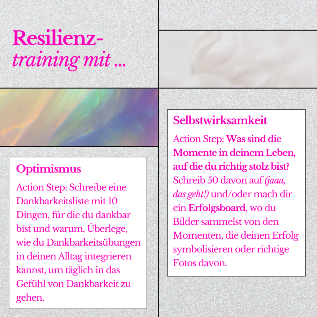 Resilienz Training mit Opti­mis­mus und Selbst­wirk­sam­keit