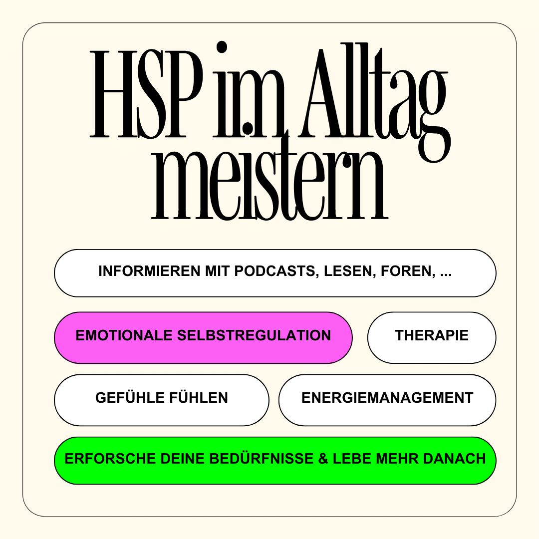 Bei Hochsensibilität hilft emotionale Selbstregulation, Energiemanagement, Therapie und das Erforschen der eigenen Bedürfnisse.